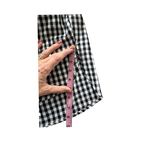 Caution To The Wind Black White 3/4 Sleeve Peasant Top Size Small - Picture 7 of 10